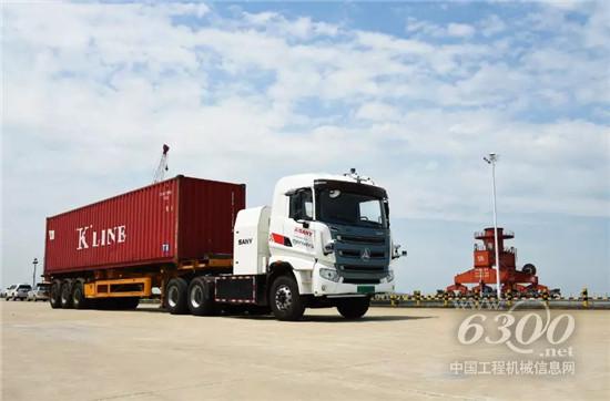 三一国际无人电动集卡完成首测