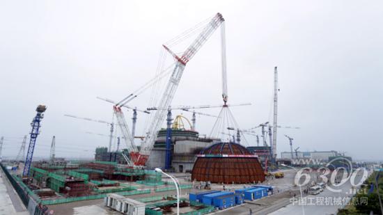 中联重科助力中核“华龙一号”穹顶吊装