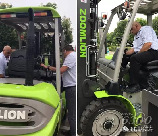 客户在中联重科厂区内验收车辆