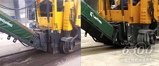 柳工CLG5100-2铣刨沥青路面(左)和铣刨水泥路面(右)图