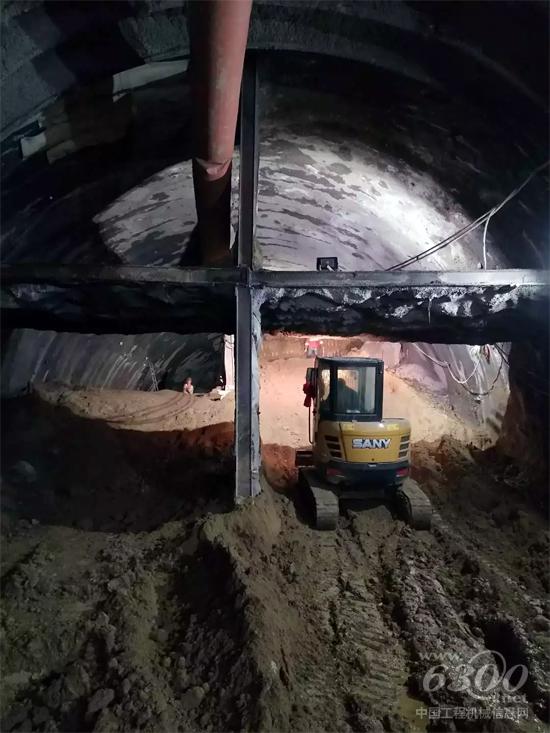 三一SY35U在地下狭窄工况游刃有余