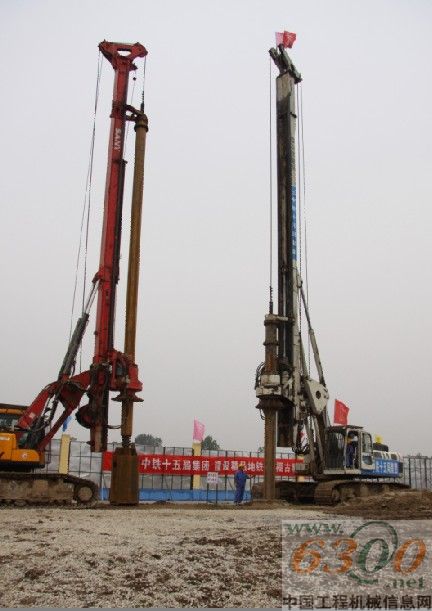 旋挖钻机顺利开钻场景