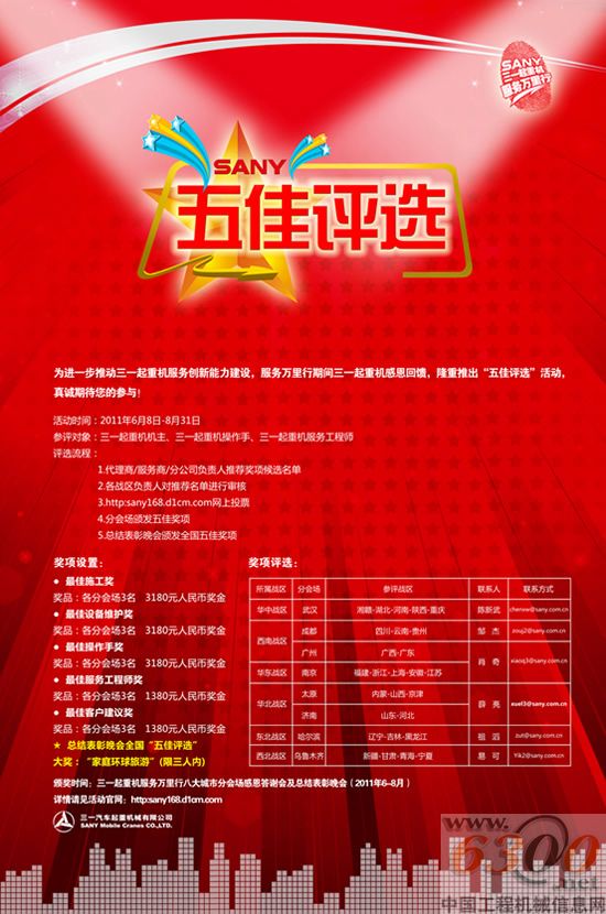 三一起重机 五佳评选